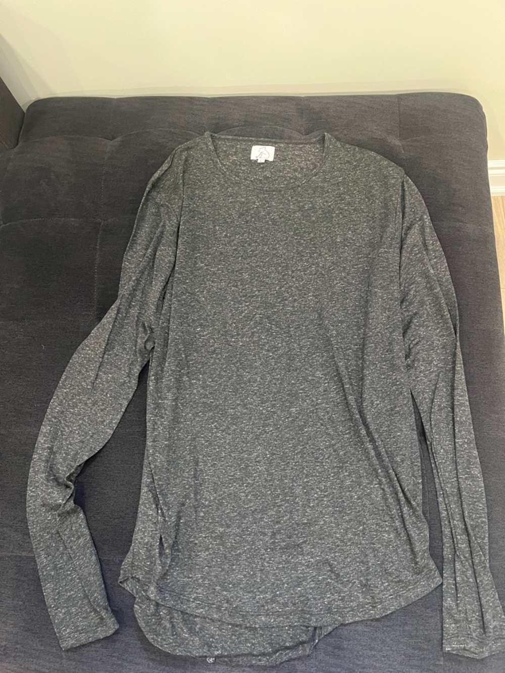 Black & Dark Grey Scoop Bottom Shirt